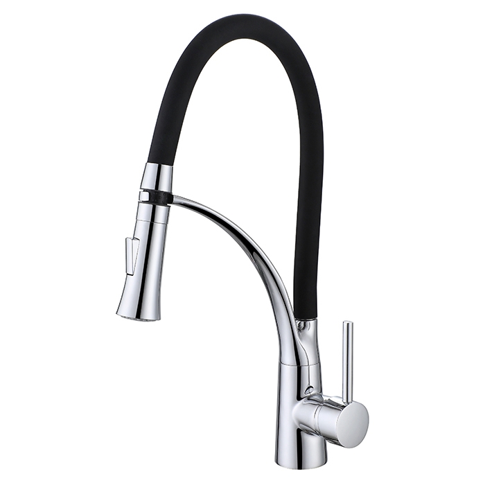 High Curved Pull-out Sink Faucet